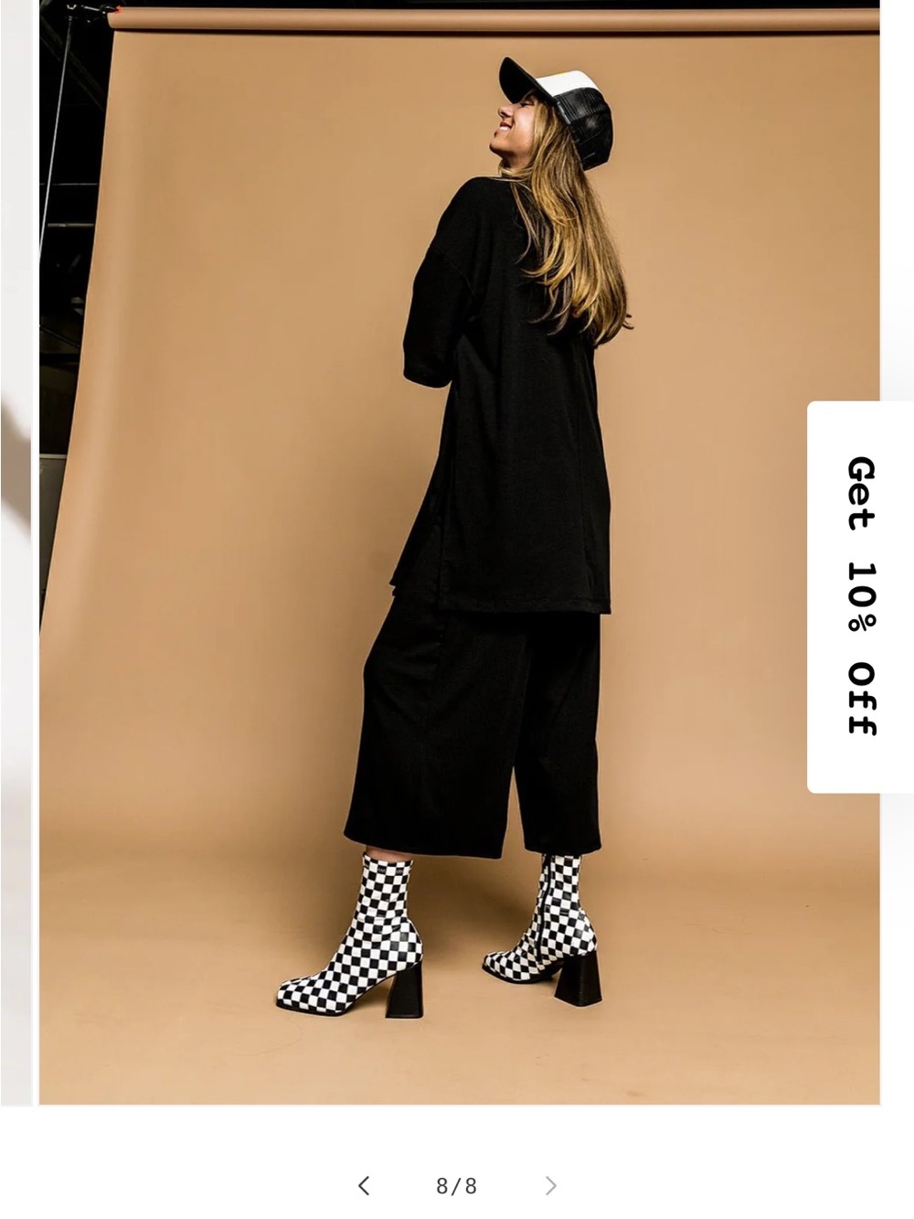 Dressed in LALA Lex Ribbed Playsuit in Black - SMALL - Picture 3 of 6